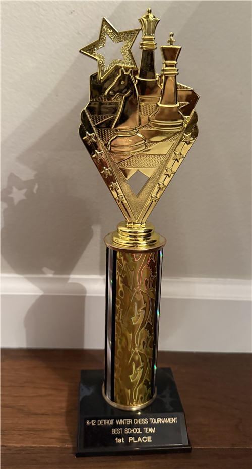 First place chess trophy